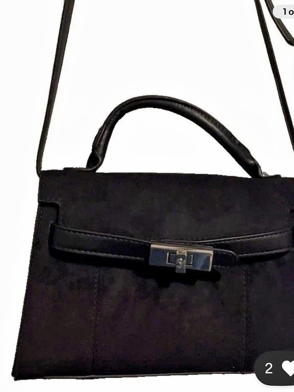 Steve Madden Theia Suede Bag Black Shoulder Bag